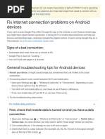 Fix Internet Connection Problems On Android Devices