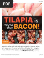 Eating Tilapia Is Worse Than Eating Bacon