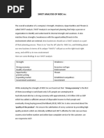 Swot Analysis of MDC Inc