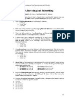 Assignment Subnetting Exercises Spring 2012