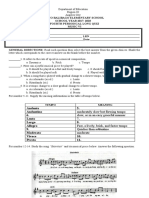 Music Vi Long Quiz Fourth Grading With Answer Key 2017-2018