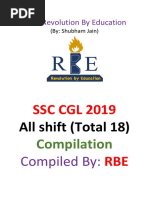 SSC CGL 2019 All 18 Shifts Compilation by Shubham Jain RBE PDF