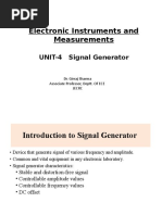 Electronic Instruments and Measurements: UNIT-4 Signal Generator