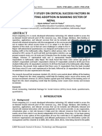 An Exploratory Study On Critical Success Factors in Cloud Computing Adoption in Banking Sector of Nepal