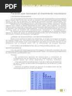 Manipulador de Alimentos - 4 - Factores Que Favorecen El Crecimiento Bacteriano