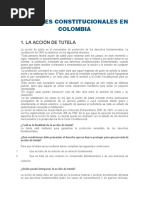 Acciones Constitucionales en Colombia