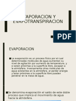 Evaporacion y Evapotranspiracion