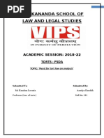 Vivekananda School of Law and Legal Studies: Torts: Psda