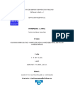 Cuadro Comparatico Indicadorees de Saldu