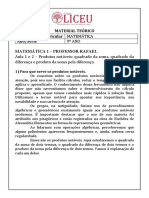 Aula 1 e 2 - Matemática - 9º Ano - Rafael - Giovani