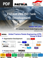 Oil and Gas Technology Update - 26 Oktober 2016 - P9 City Plaza - PATRIA - LNG Iso Tank Development