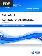 Csec Agricultural Science Syllabus With Specimen Papers