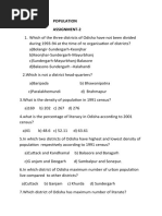 POPULATIONassignment - 2 (NTSE)