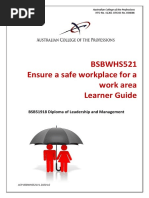 BSBWHS521 Learner Guide V1.0