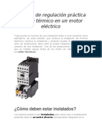 Ejemplo de Regulación Práctica de Relé Térmico en Un Motor Eléctrico