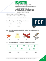 Subiect Comper Romana Etapai 2019 2020 Clasa0 1 PDF