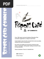 Report Card Sample