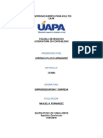 Emprendedurismo y Empresa Tarea 2 Veronica