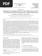 Investigation of The Fatigue Behaviour of The Welded Joints Treated by TIG Dressing and Ultrasonic Peening Under Variable-Amplitude Load