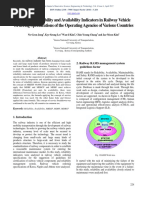 Analysis of Reliability and Availability Indicators in Railway Vehicle Prdering Specifications PDF