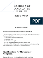 Admin Law - Eligibility of Candidates Paiton