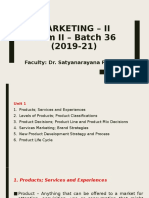 Marketing - Ii Term II - Batch 36 (2019-21) : Faculty: Dr. Satyanarayana Rentala