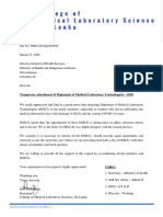 Temporary Attachment of Diplomats of Medical Laboratory Technologists - 2020 For Expired Covid Testing