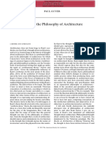 Guyer, Paul - Kant and The Philosophy of Architecture PDF