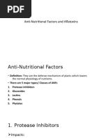 Anti-Nutritional Factors and Aflatoxins