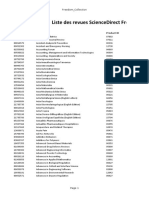 Liste Des Revues Sciencedirect Freedom Collection: Issn Full Title Product Id