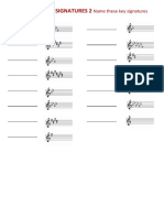 Key Signature Worksheet PDF