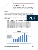 Imports and Exchange Rates of Pakistan