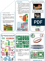 Triptico Practicando La Señalización de Las Zonas Seguras de Riesgo Y Desastres