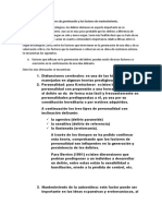 Los Factores de Germinación y Los Factores de Mantenimiento