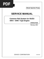 Service Manual: Common Rail System For ISUZU 4HK1 / 6HK1 Type Engine