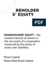 Shareholder S' Equity