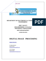 Digital Image Processing: Sri Vasavi Engineering College