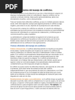 Formas A Eficientes Del Manejo de Conflictos