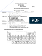 Fourth Quarter Examination Grade 8 - Science S.Y. 2019-2020 Name: - Grade & Section: - Score