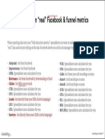 B) Reporting On REAL Facebook and Funnel Metrics