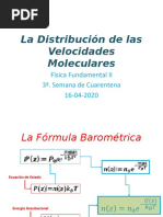 La Distribucion de Las Velocidades Moleculares