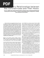 Evolutionary Relationships Between Bat Coronaviruses and Their Hosts