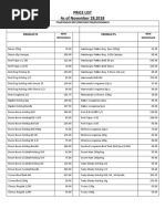 Price List As of November 28,2018: Products Products