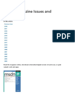 MSDN Magazine Issues - Microsoft Docs