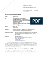 March 31, 2020 DOJ Letter Re Collection of Civil Debt Payments