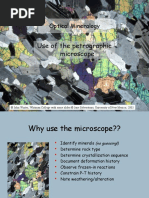 Optical Mineralogy: Use of The Petrographic Microscope