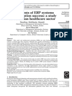 Antecedents of ERP Systems Implementation Success: A Study On Jordanian Healthcare Sector