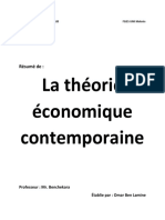 Résumé de La Théorie Économique Contemporaine PDF