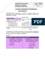 Multiplicación y División de Números Naturales