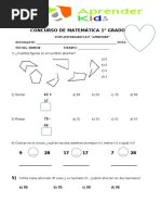 Concurso de Matemática 1° - 2018